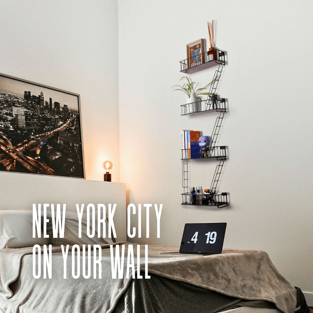 4-Tier Fire Escape Shelf – Black